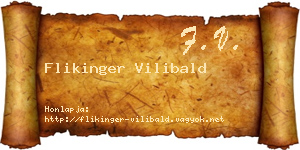 Flikinger Vilibald névjegykártya